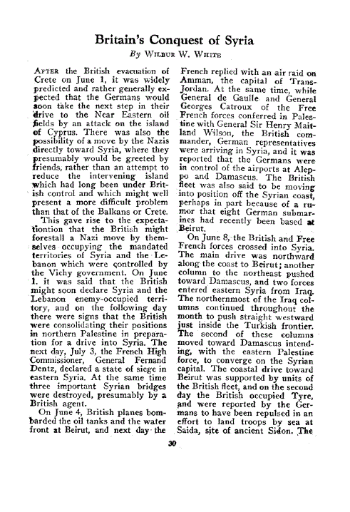 First page of Britain’s Conquest of Syria