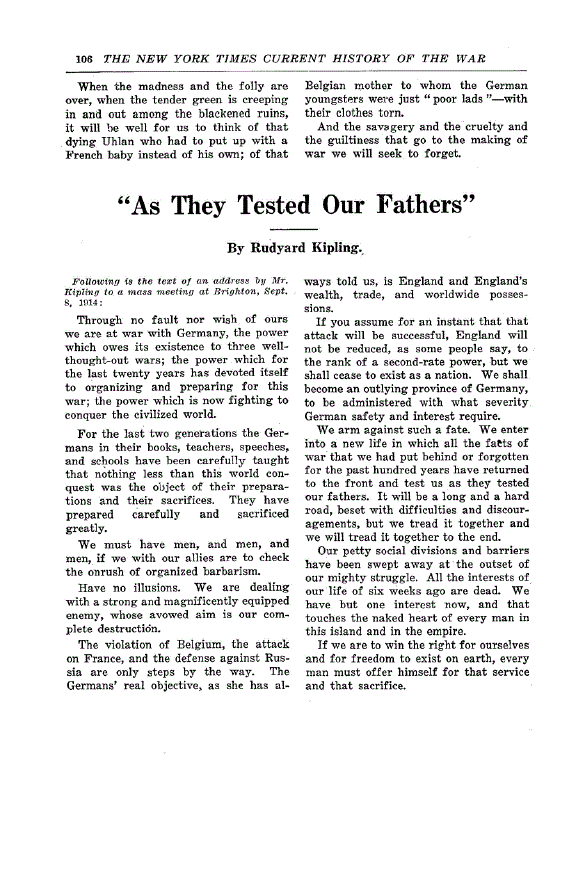 First page of “As They Tested Our Fathers”