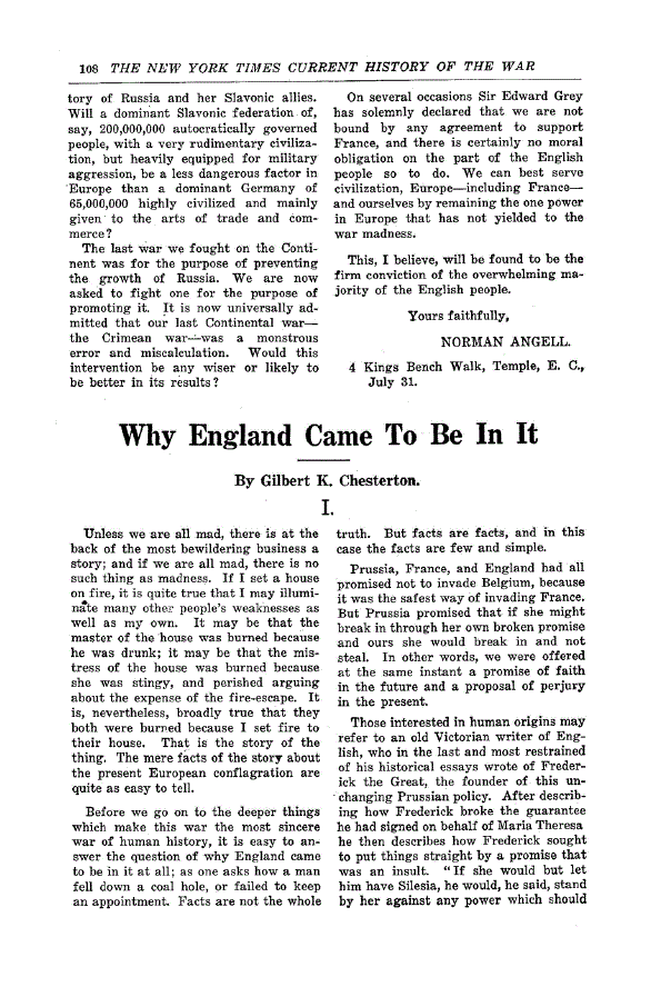 First page of Why England Came to be in it