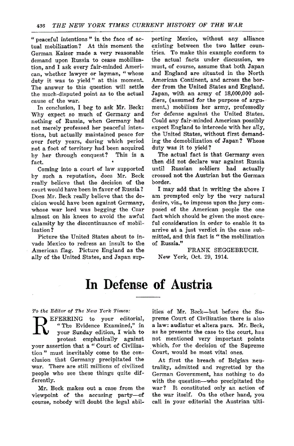 First page of In Defense of Austria