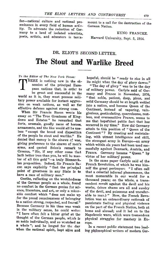 First page of The Stout and Warlike Breed