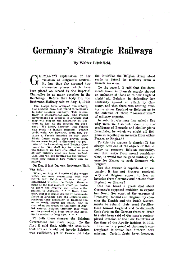 First page of Germany’s Strategic Railways