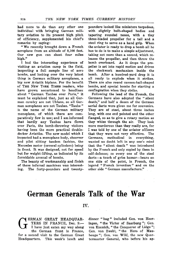 First page of German Generals Talk of the War