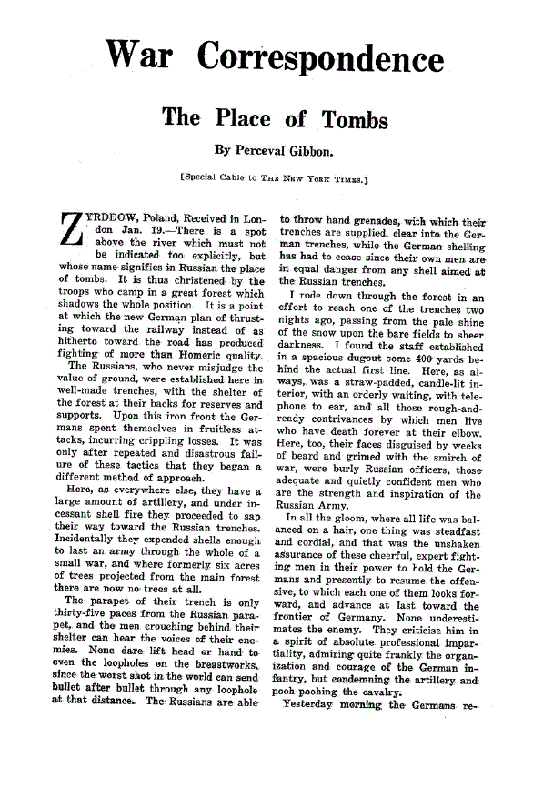 First page of The Place of Tombs