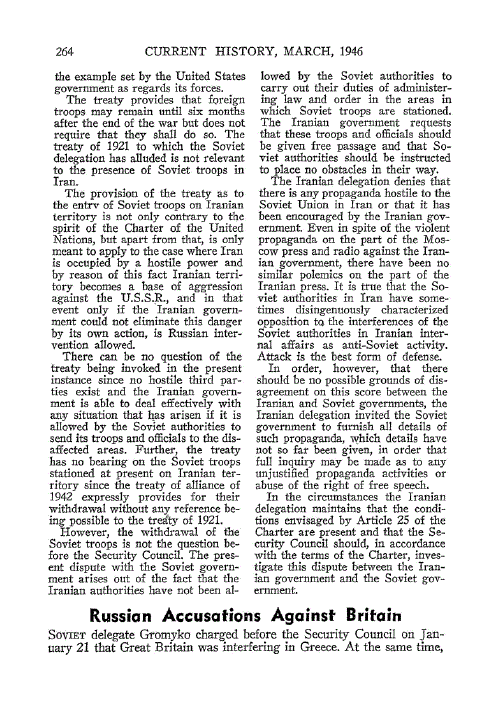 First page of Russian Accusations Against Britain