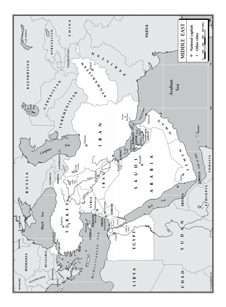 First page of Map of Middle East