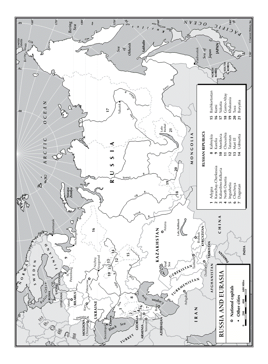 First page of Map of Russia and Eurasia