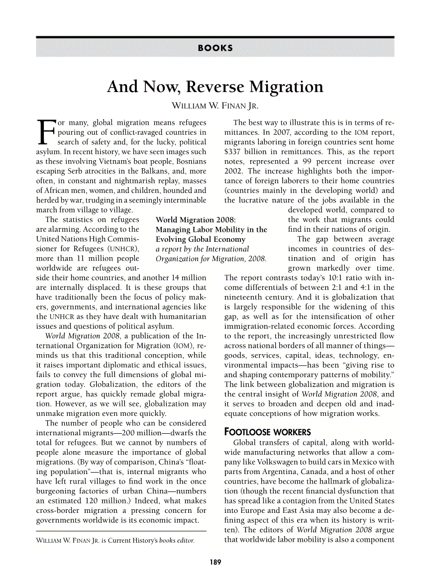 First page of The Menace in Europe's Midst