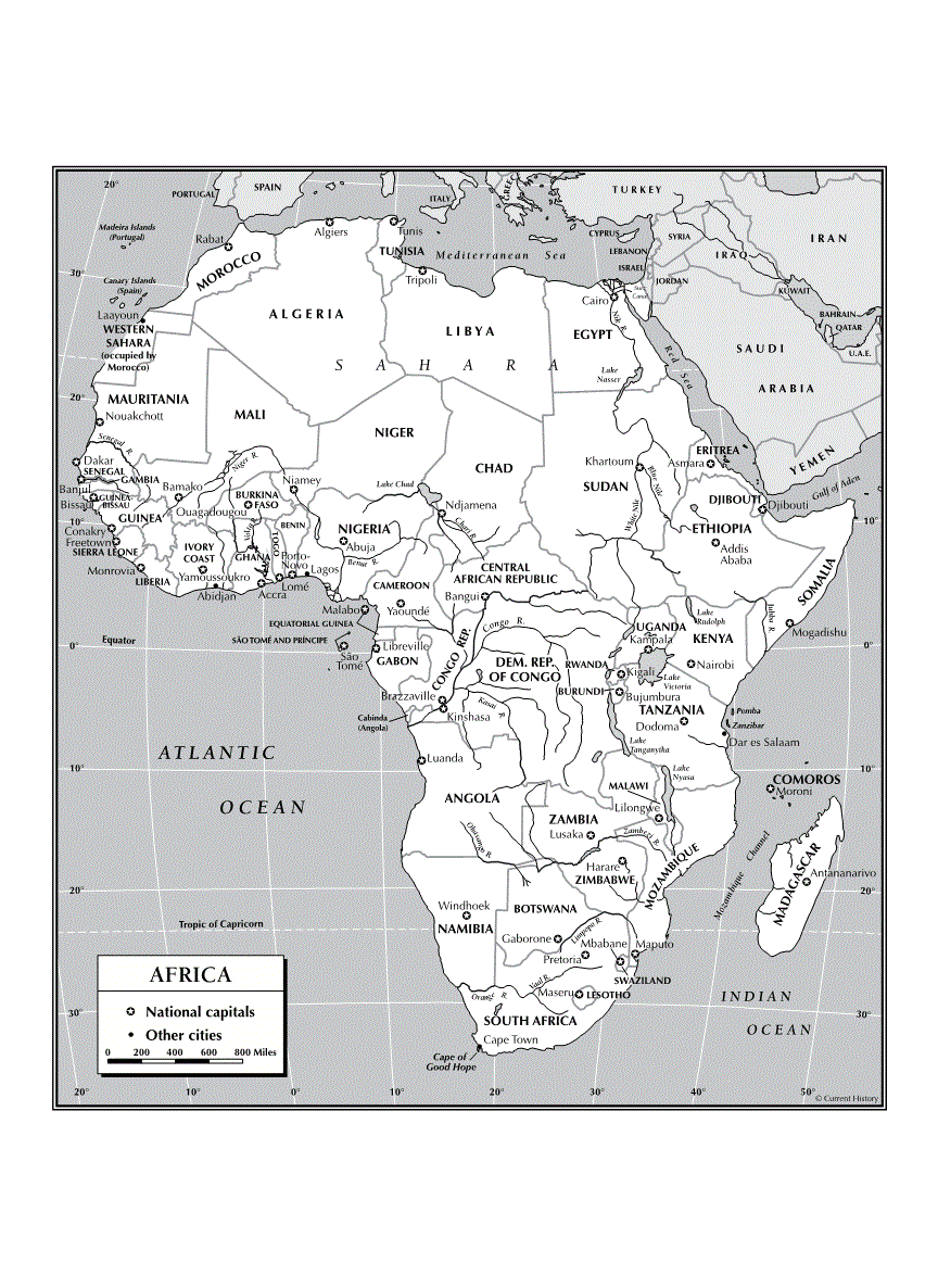 First page of Map of Africa