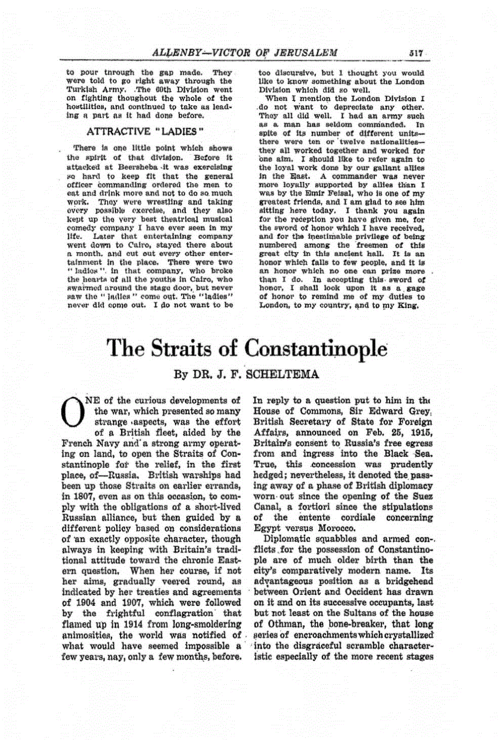 First page of The Straits of Constantinople