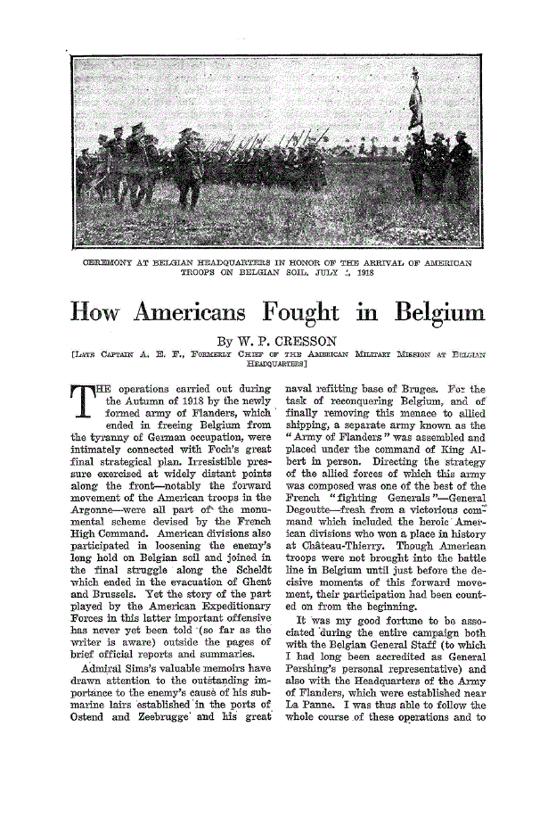 First page of How Americans Fought in Belgium