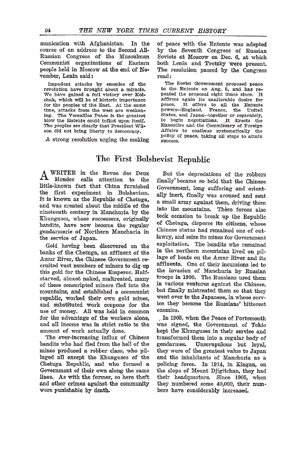 First page of The First Bolshevist Republic