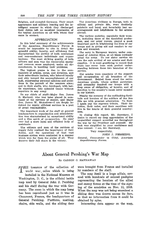 First page of Ahout General Pershing’s War Map
