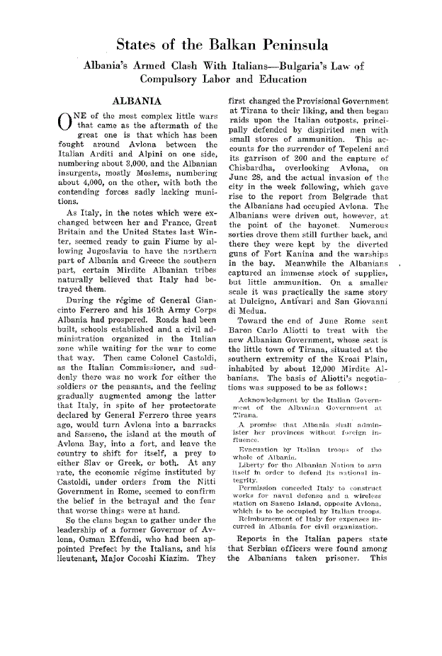First page of States of the Balkan Peninsula