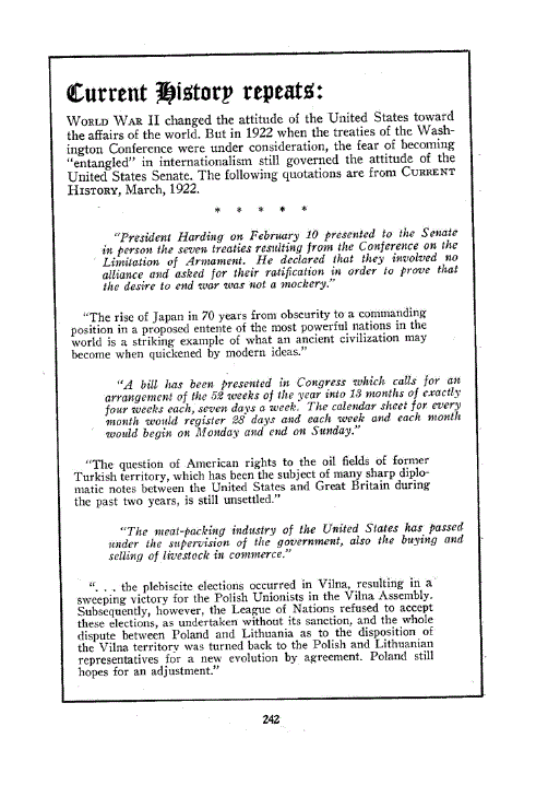 First page of Current History repeats