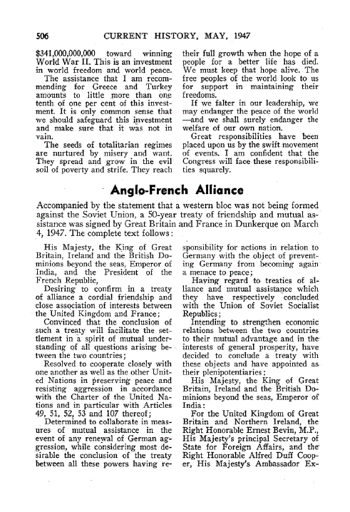 First page of Anglo-French Alliance