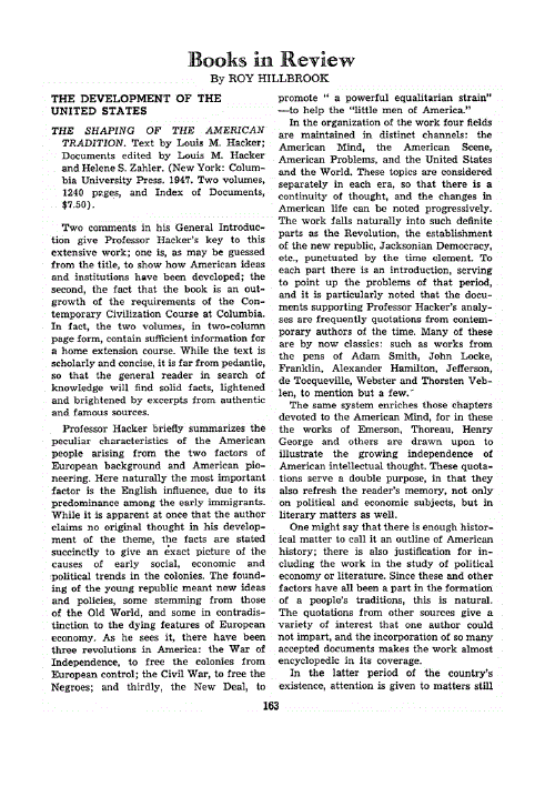 First page of Books in Review