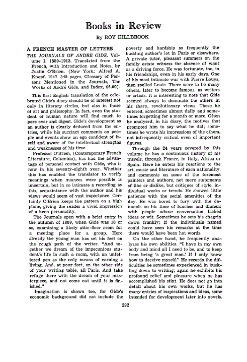First page of Books in Review