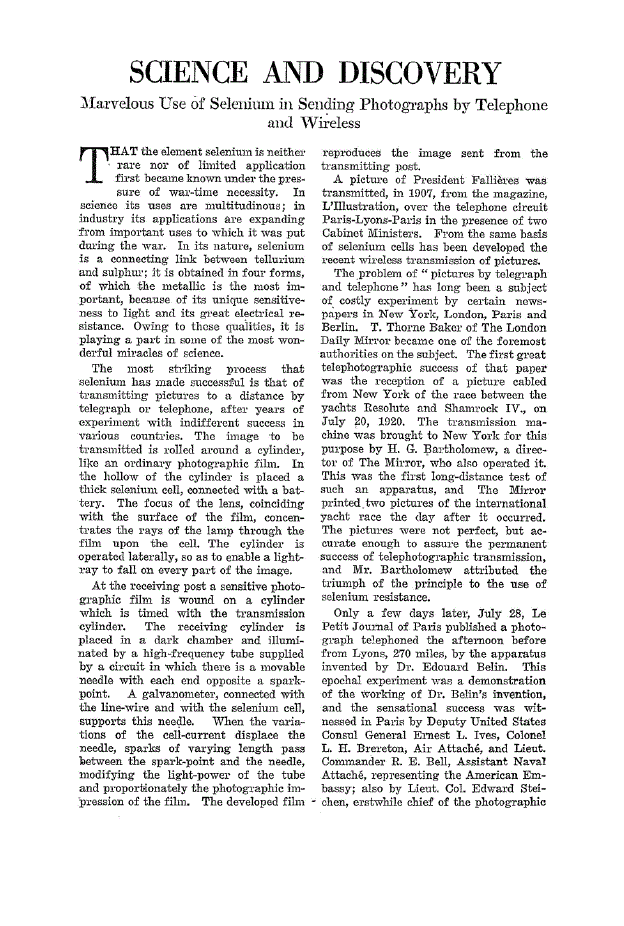 First page of Science and Discovery