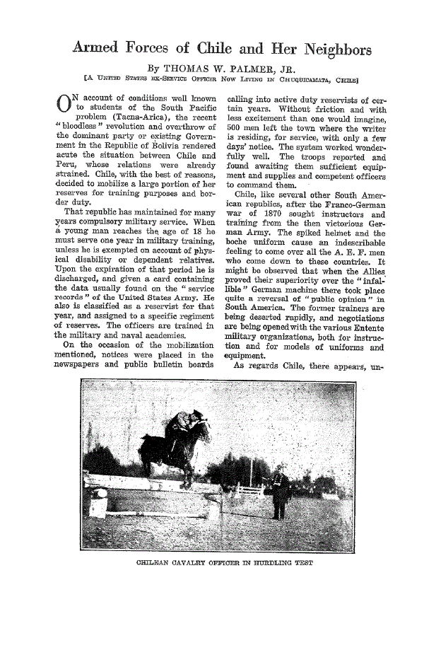 First page of Armed Forces of Chile and Her Neighbors