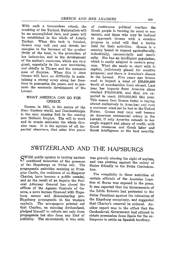 First page of Switzerland and the Hapsburgs