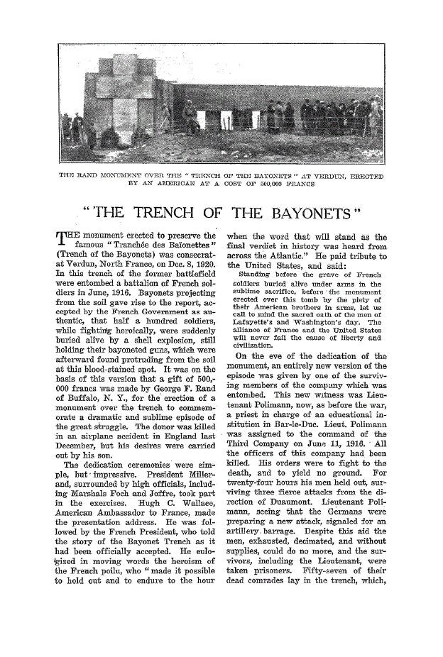 First page of “The Trench of the Bayonets”