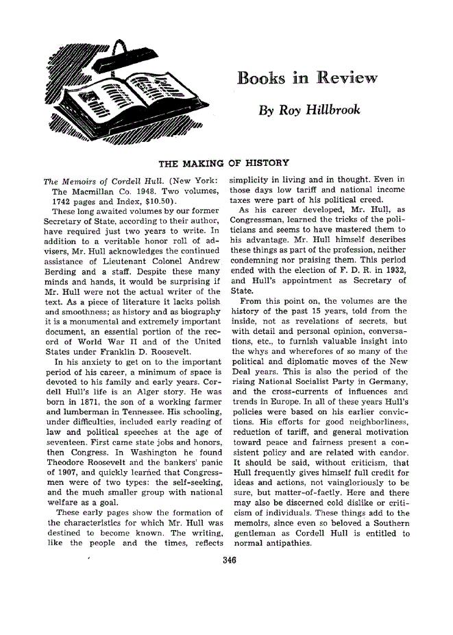 First page of Book in Review