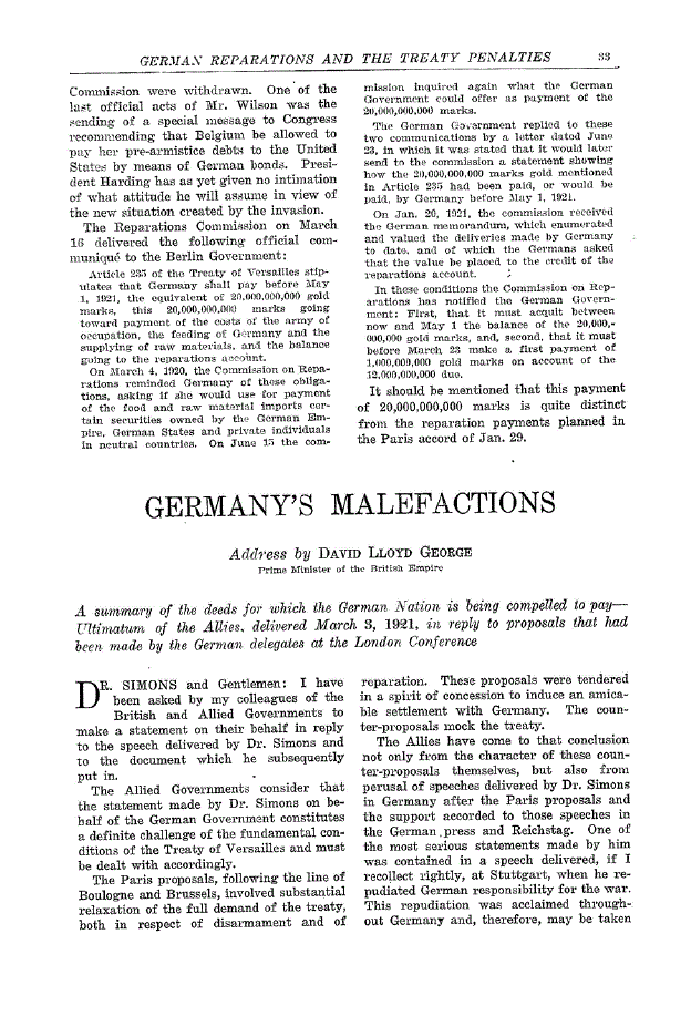 First page of Germany’s Malefactions
