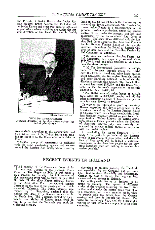 First page of Recent Events in Holland
