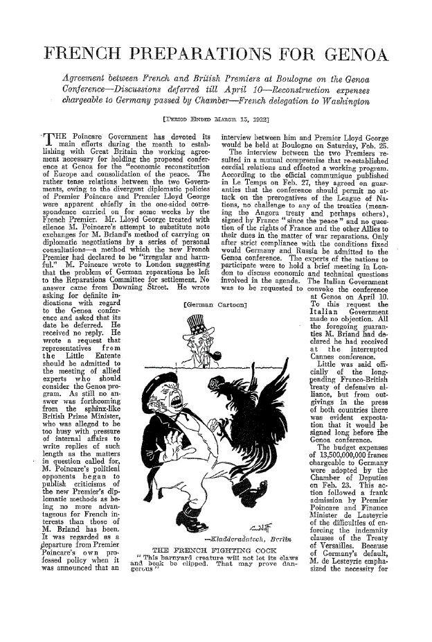 First page of French Preparations for Genoa