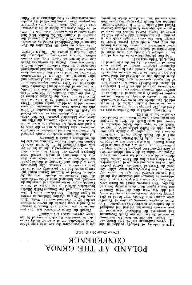 First page of Poland at the Genoa Conference