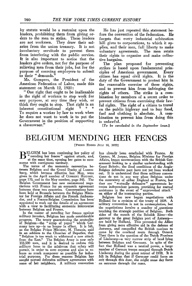 First page of Belgium Mending her Fences