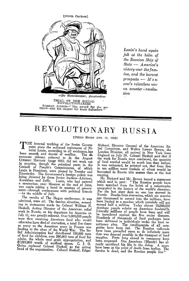 First page of Revolutionary Russia