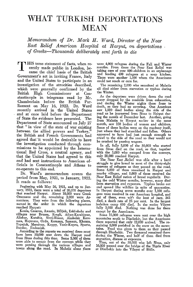 First page of What Turkish Deportations Mean