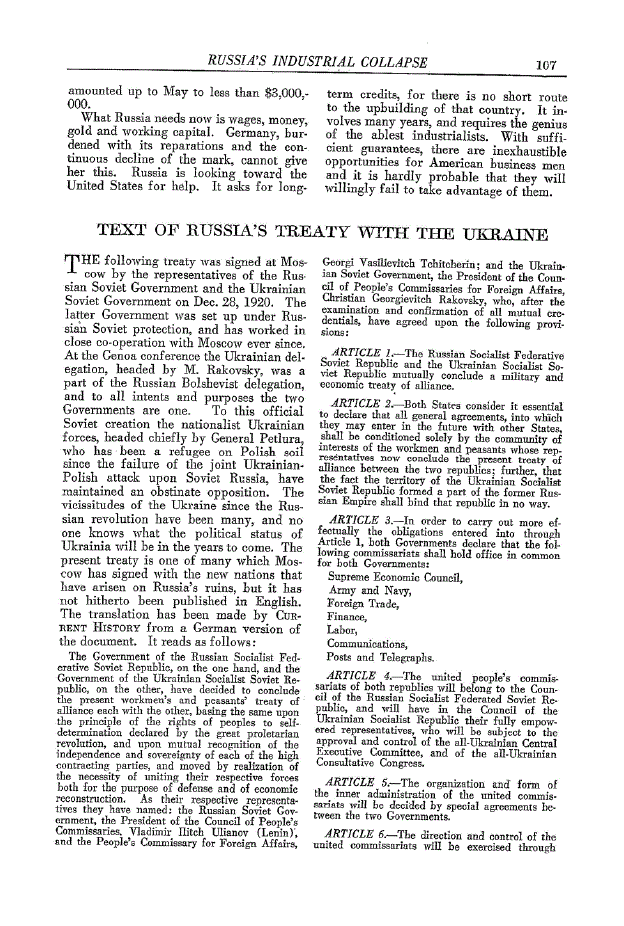 First page of Text of Russia’s Treaty with the Ukraine