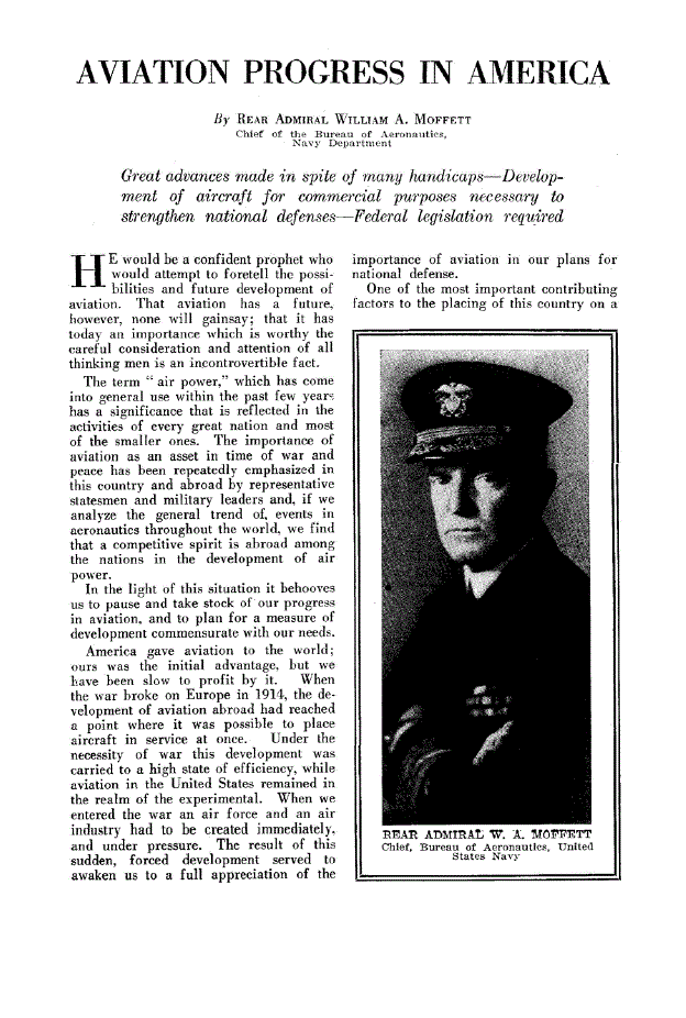 First page of Aviation Progress in America