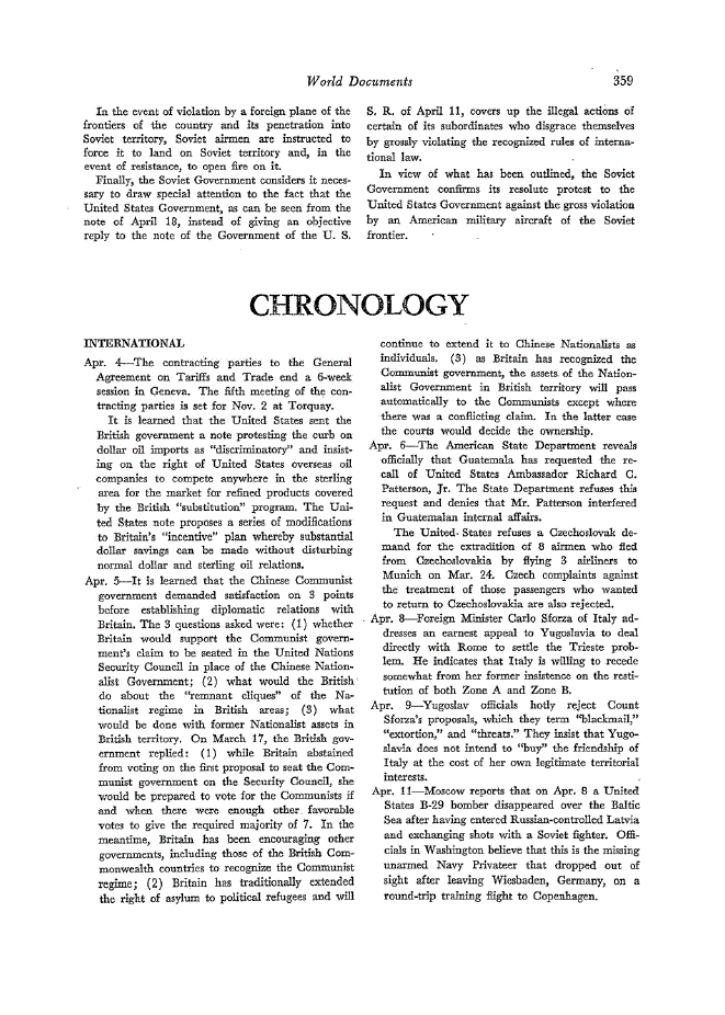First page of Chronology
