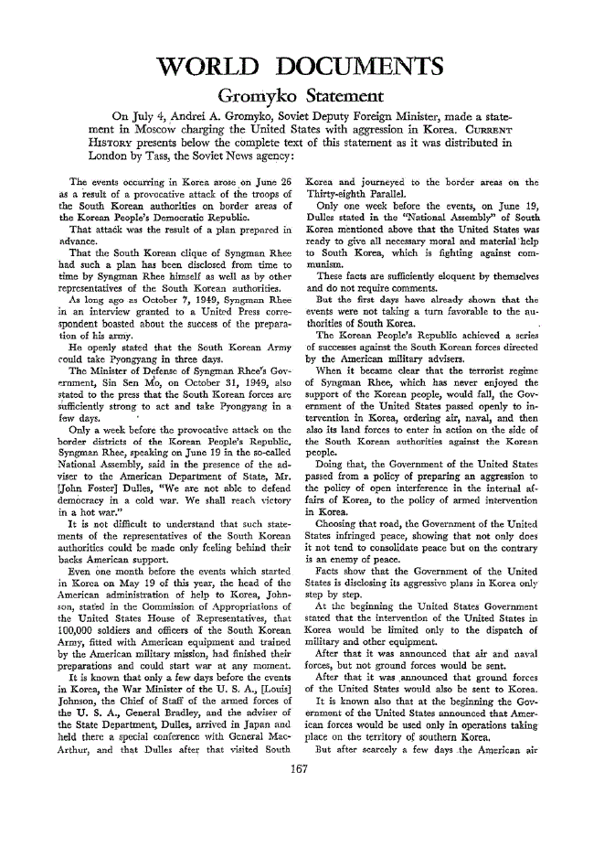 First page of Gromyko Statement