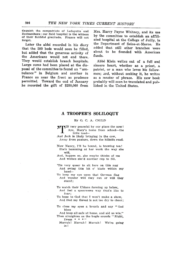 First page of A Trooper’s Soliloquy