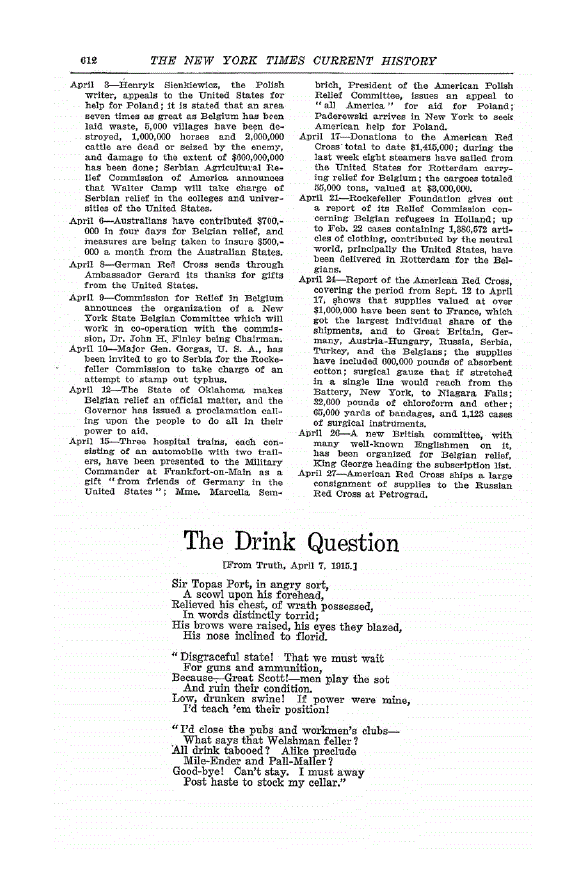First page of The Drink Question