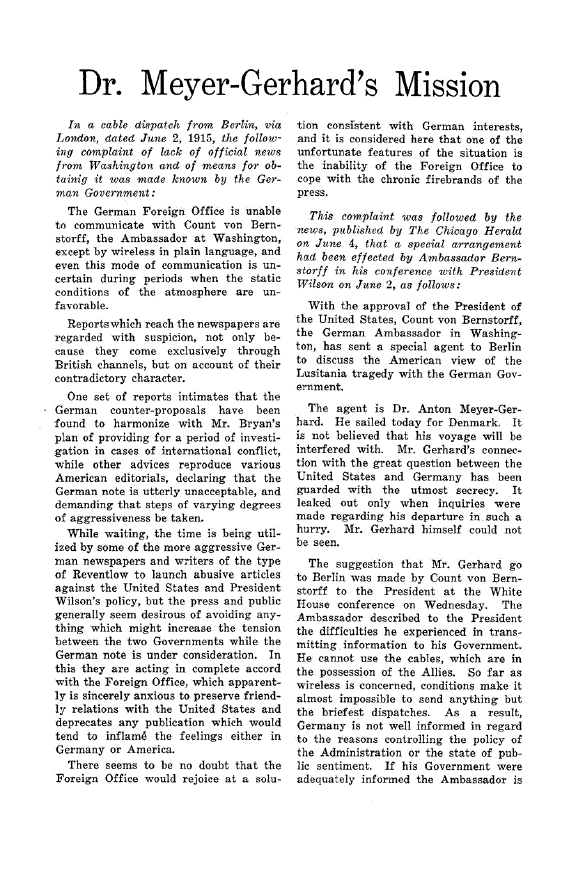 First page of Dr. Meyer-Gerhard’s Mission