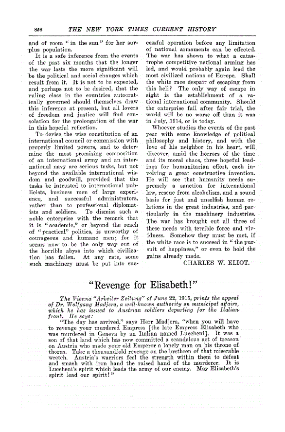 First page of “Revenge for Elisabeth!”
