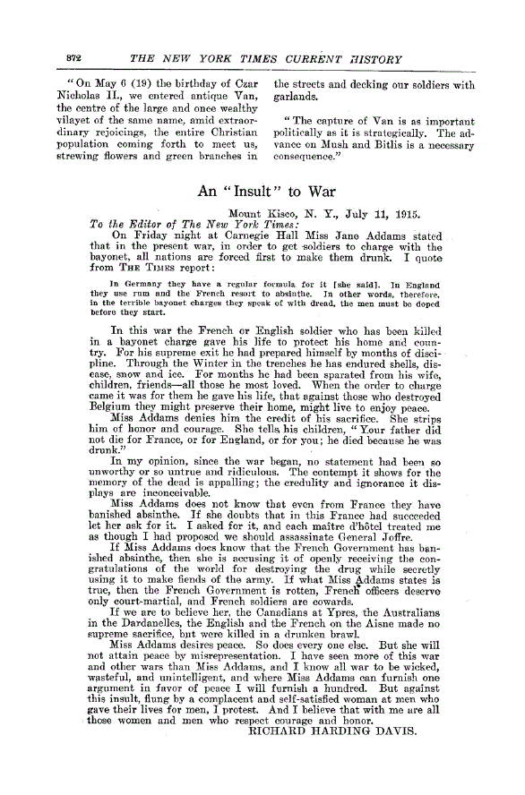 First page of An “Insult” to War