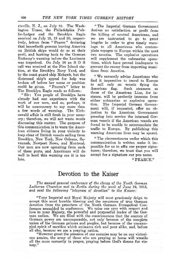 First page of Devotion to the Kaiser
