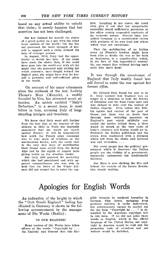 First page of Apologies for English Words