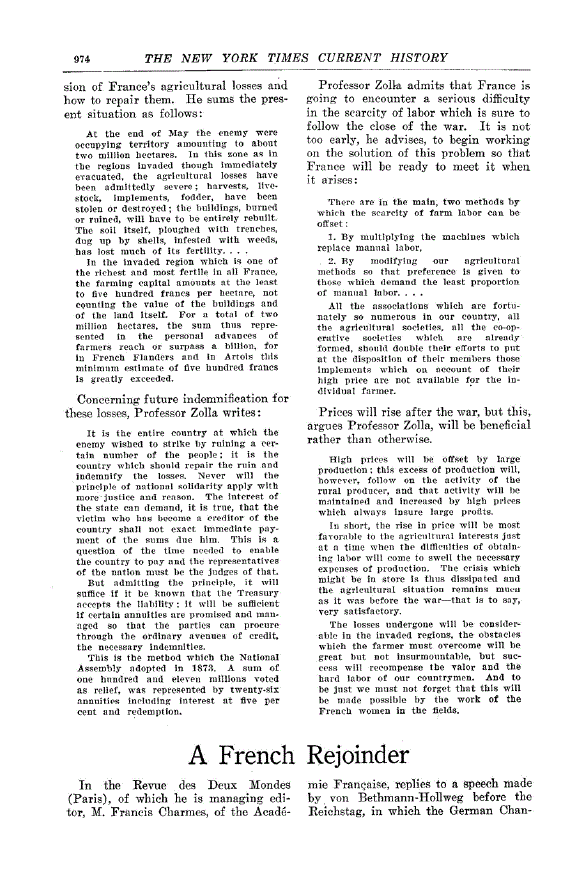 First page of A French Rejoinder