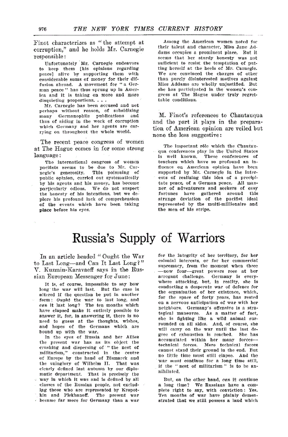 First page of Russia’s Supply of Warriors