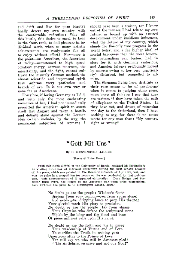 First page of “Gott Mit Uns”