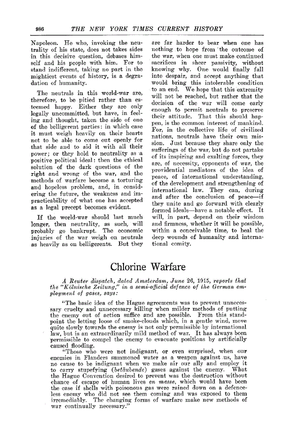 First page of Chlorine Warfare