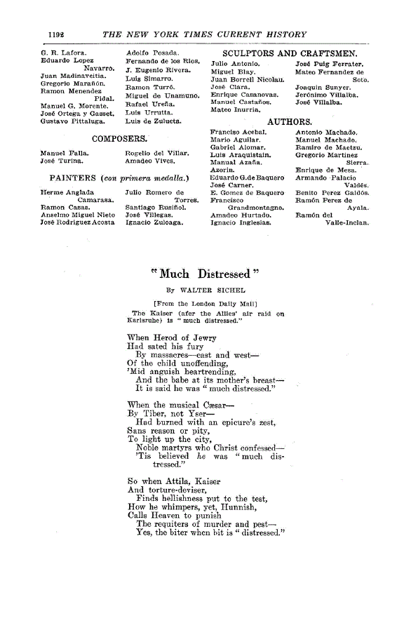 First page of “Much Distressed”